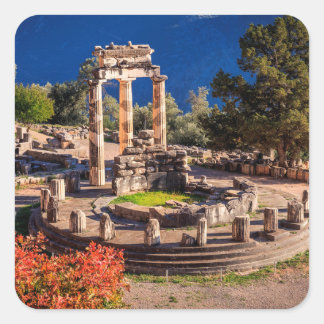 Ancient Delphi, Griechenland Quadratischer Aufkleber