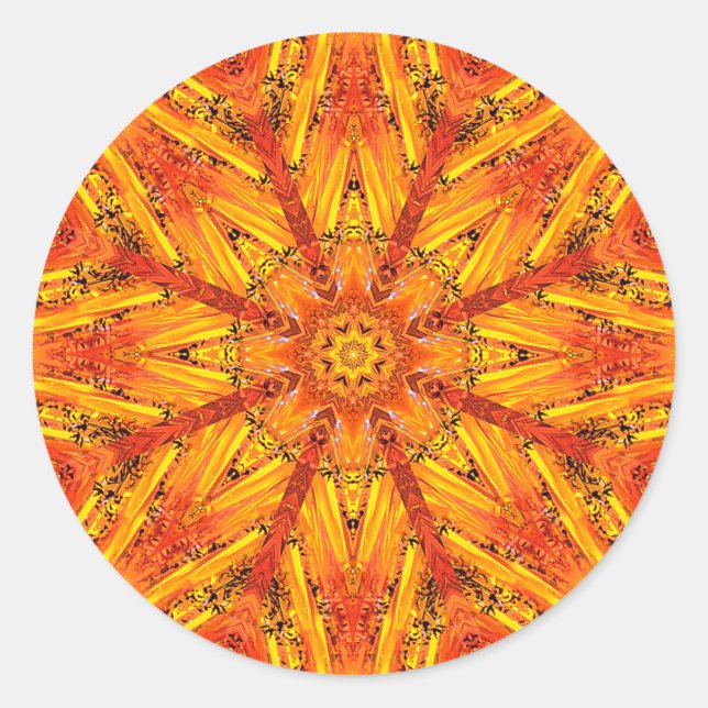 Ancient Echoes Crystal Mandala Runder Aufkleber (Vorderseite)