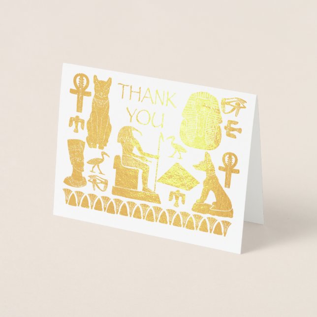 Ancient Egypt Egyptian Graphics Collage Thank You Folienkarte (Vorderseite)