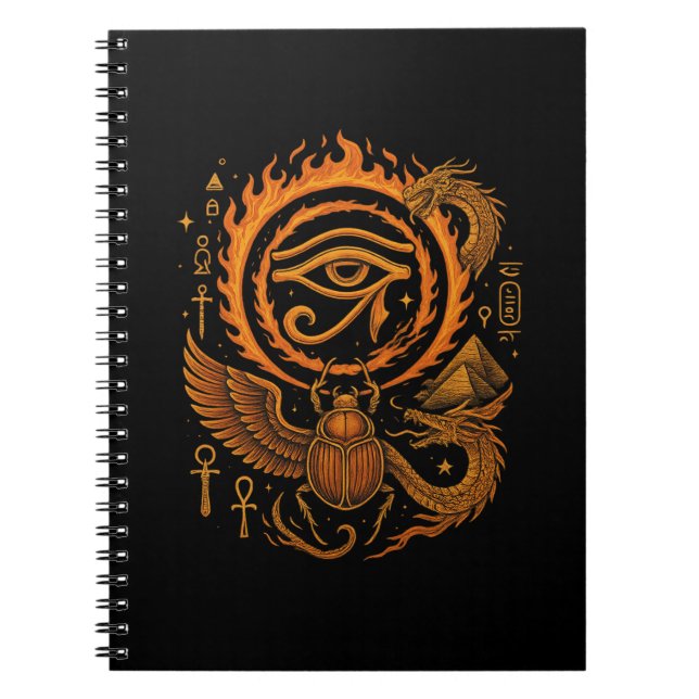 Ancient Egypt Esoteric Art Notebook - Horus Eye Notizblock (Vorderseite)
