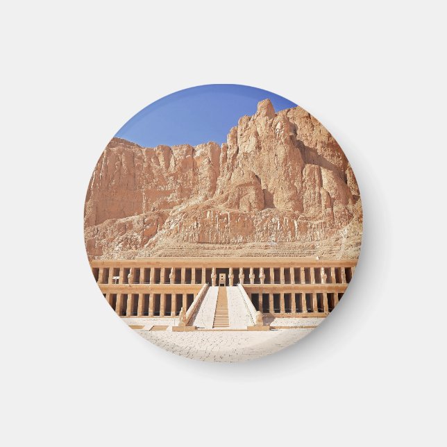 Ancient Egypt Hatshepsut Deir Bahri Temple Luxor Magnet (Vorne)