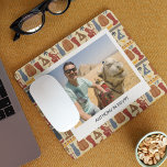Ancient Egypt Themed Custom Photo Mousepad<br><div class="desc">Show off a favorite snapshot from your vacation in Egypt with this mousepad. Your photo and caption appear against a patterned background featuring different ancient Egyptian style illustrations.</div>