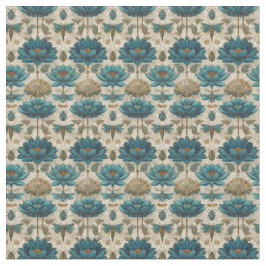 Ancient Egypt Toile de Jouy Green Floral Pattern Stoff