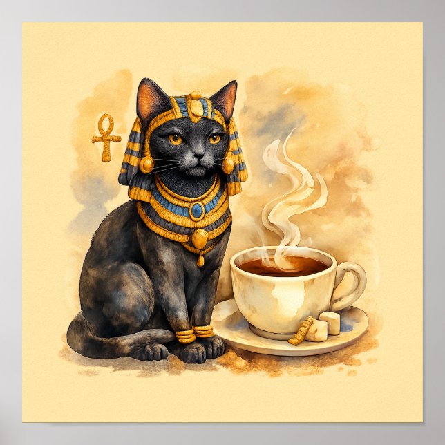 Ancient Egyptian Cat Bastet Mythology Poster (Devant)