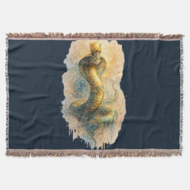 Ancient Egyptian Cobra Golden Uraeus Mythology Decke (Vorderseite)