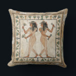 Ancient Egyptian Dancers Fresco Kissen<br><div class="desc">Invite the Joy and Elegance of the Nile into Your Home. Transform your living space with the vibrant energy of an ancient Theban festival. This exquisite Ancient Egyptian Dancers Throw Pillow captures the timeless beauty of a New Kingdom banquet fresco. It features two graceful musicians adorned in traditional semi-transparent pleated...</div>