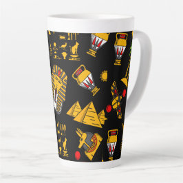 Ancient  Egyptian Hieroglyphic Pattern Background  Milchtasse