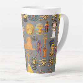Ancient Egyptian Hieroglyphic -Pattern Pharaoh  Milchtasse