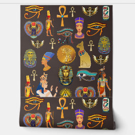 Ancient Egyptian Hieroglyphic Pattern Symbol Tapete