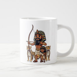Ancient Egyptian Hunt with Leopards Jumbo-Tasse