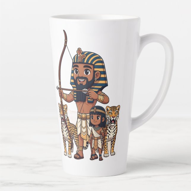 Ancient Egyptian Hunt with Leopards Milchtasse (Rechts)