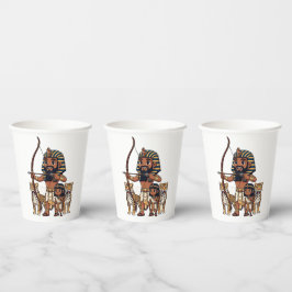 Ancient Egyptian Hunt with Leopards Pappbecher