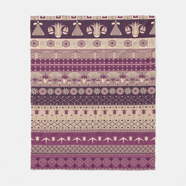 Ancient Egyptian ornament Tribal seamless pattern. Fleecedecke (Vorderseite)