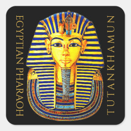 Ancient Egyptian Pharaoh Tutankhamun Gold Mask Quadratischer Aufkleber