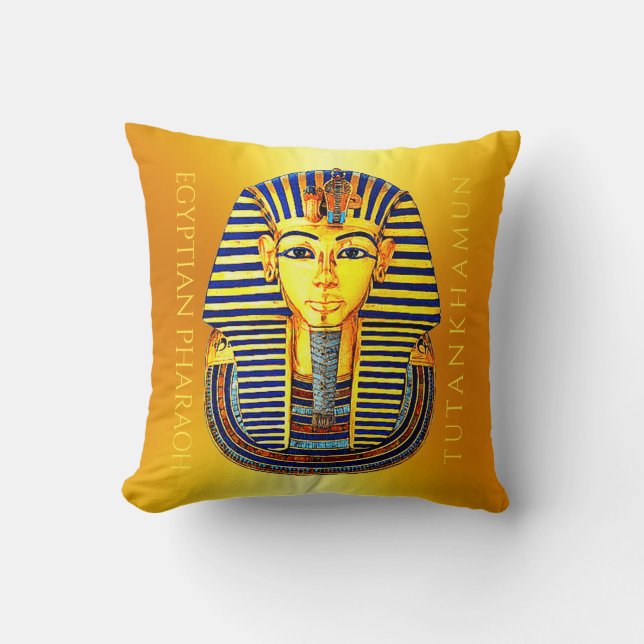 Ancient Egyptian Pharaoh Tutankhamun Gold Mask Th Kissen (Vorderseite)