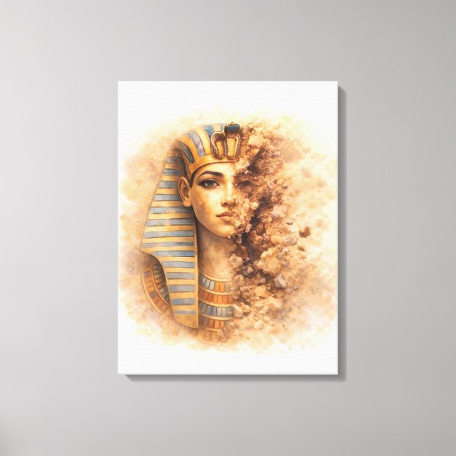 Ancient Egyptian Queen Portrait Art Print Leinwanddruck (Vorderseite)