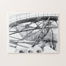 Ancient Footbridge pencilart Monochrome