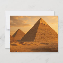 Ancient Gizeh Pyramids Goldene ägyptische Postkart Postkarte