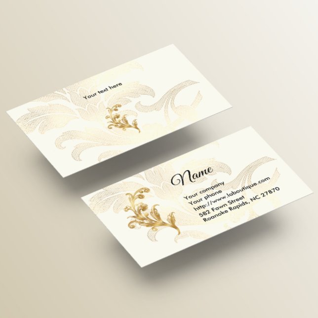 Ancient Gold Embellishs Business Card Visitenkarte (Von Creator hochgeladen)
