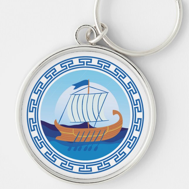 Ancient Greece Ship Design Schlüsselanhänger (Vorne)