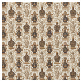 Ancient Greece Toile de Jouy Classic Vases Pattern Stoff