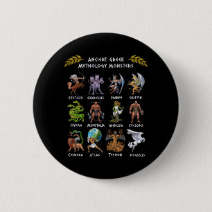 Ancient Greek Mythology Monsters Button