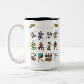 Ancient Greek Mythology Monsters Zweifarbige Tasse