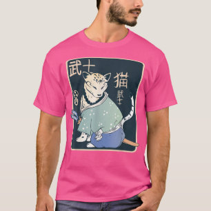 Ancient Japanese Cat Artwork Classic Japanese Mil T-Shirt