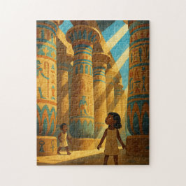 Ancient Karnak Kolumnen Sacro Puzzle Blue