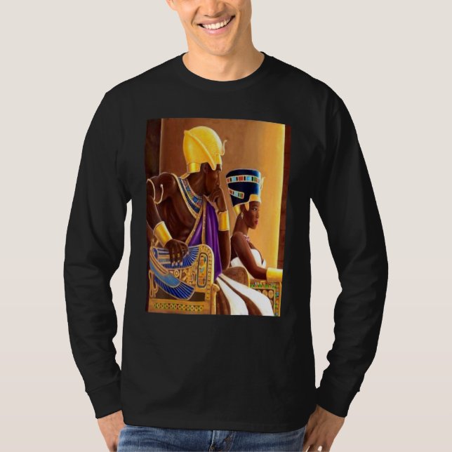 Ancient Kemet 2 Ägyptischer Royalty Pharao und sei T-Shirt (Vorderseite)