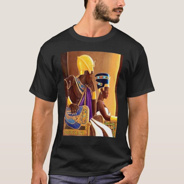 Ancient Kemet 2 Ägyptischer Royalty Pharao und sei T-Shirt (Vorderseite)