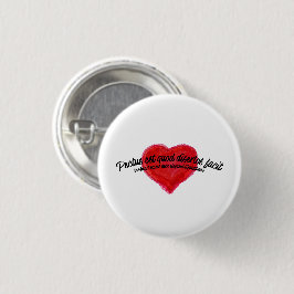 Ancient Latin Inspirational Quote Artistic Heart Button