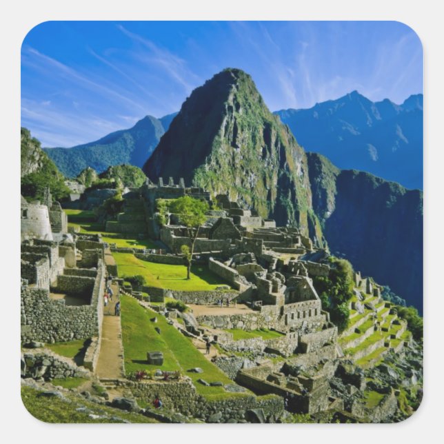 Ancient Machu Picchu, letzte Zuflucht der 2 Quadratischer Aufkleber (Vorderseite)
