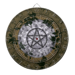 Ancient Magic Pagan Pentagramm Dartboard Dartscheibe