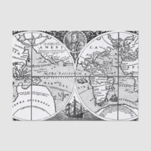 Ancient Map Tissue Paper Seidenpapier