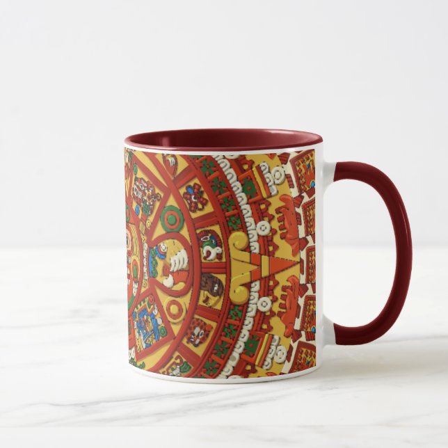 Ancient Mayan Aztec Calendar Coffee Tasse Design ~ (Rechts)