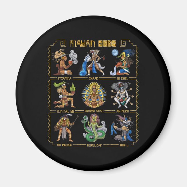 Ancient Mayan Gods Magnet (Vorne)