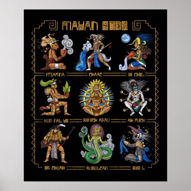 Ancient Mayan Gods Poster (Vorne)