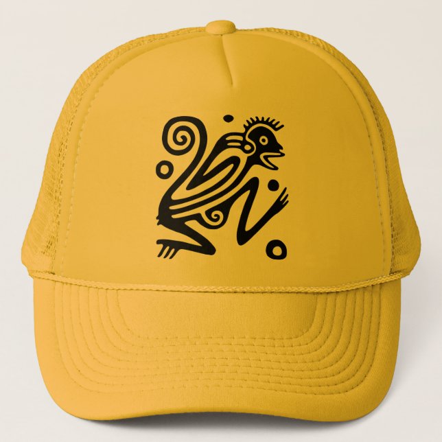 Ancient Mexican Motif Cap Truckerkappe (Vorderseite)