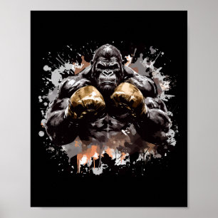 Ancient Motivation Inc Gorilla Boxing Champ Boxer Poster