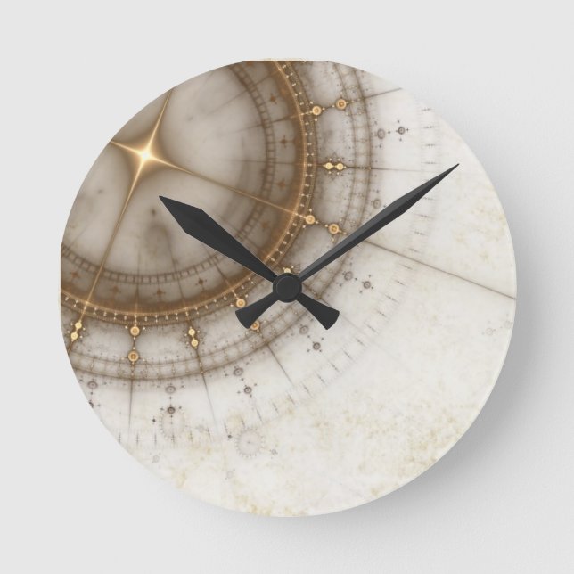 Ancient Nautical Chart, Grunge Runde Wanduhr (Vorderseite)