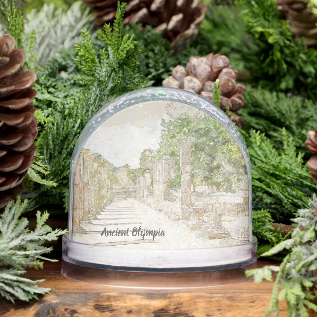 Ancient Olympia Greece Snow Globe – Historic  Schneekugeln (Winter)