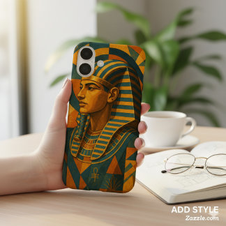 Ancient Pharaoh Majestic Mystique Aquamarin Gold iPhone 16 Plus Hülle