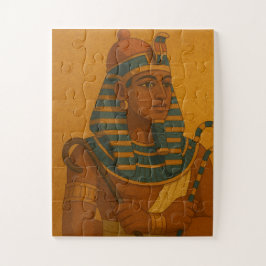 Ancient Pharaoh Portrait Mystique Puzzle Gold