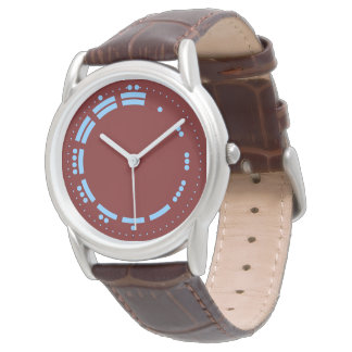 Ancient Red Blue Mayan Numerals Minimalist Art Armbanduhr