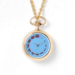 Ancient Red Blue Mayan Numerals Minimalist Art Armbanduhr