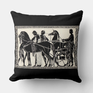 ancient Roman men and horses print Kissen