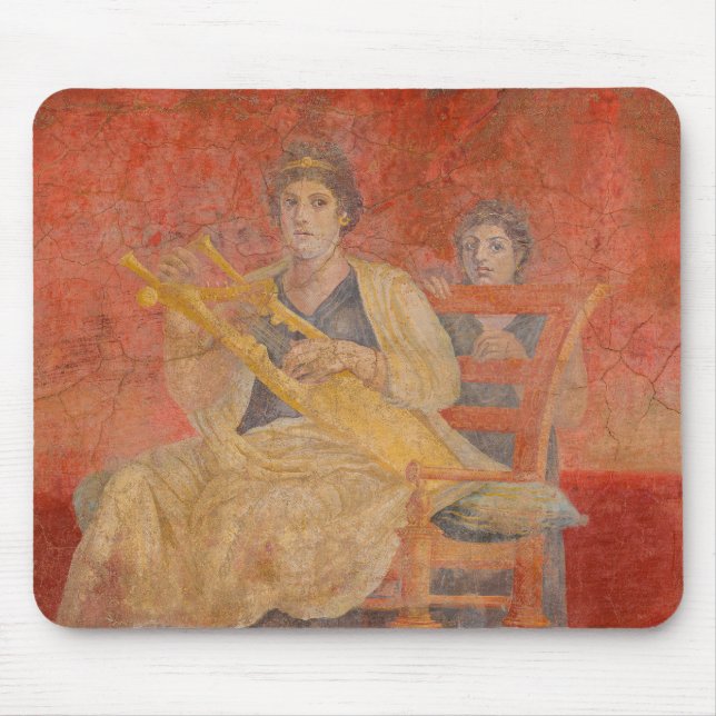 Ancient Roman Pompeii Neighbor Fresco Musical Art Mousepad (Vorne)