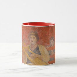 Ancient Roman Pompeii Neighbor Fresco Musician Tasse