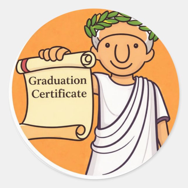 Ancient Rome Graduation Sticker Julius Caesar (Vorderseite)